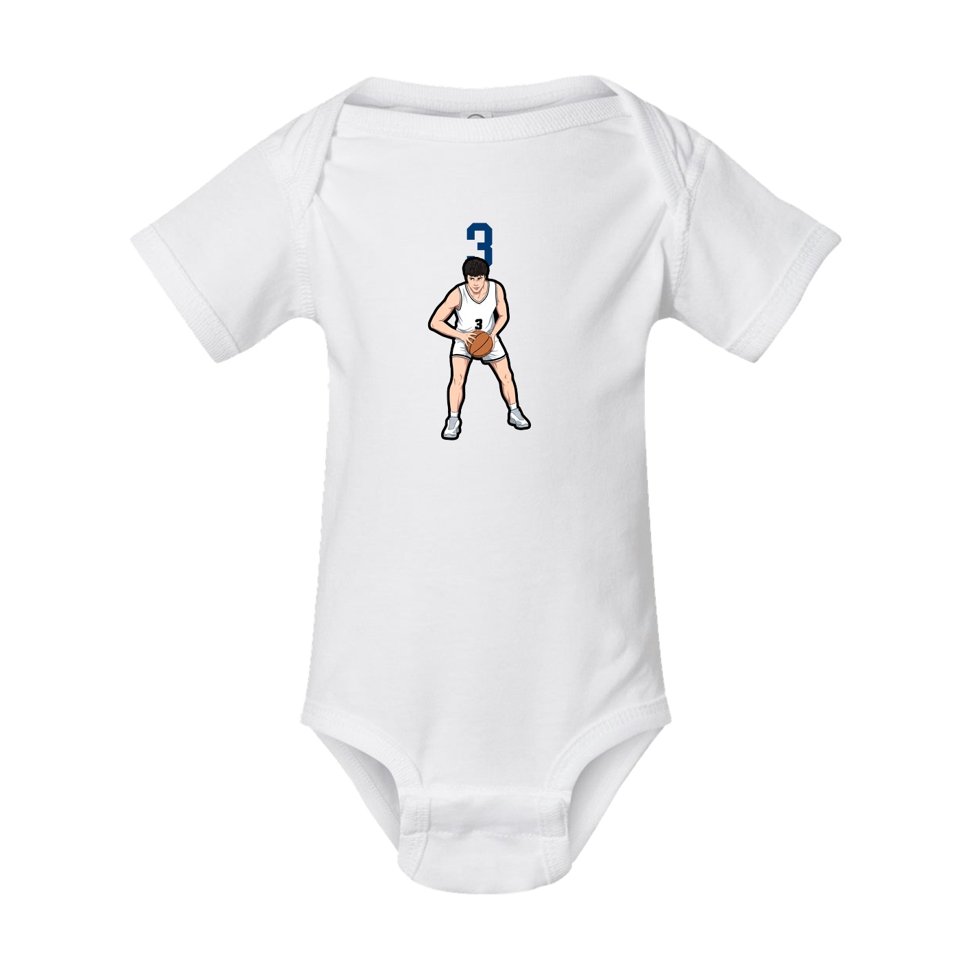 Baby Onesie — Number Top in White