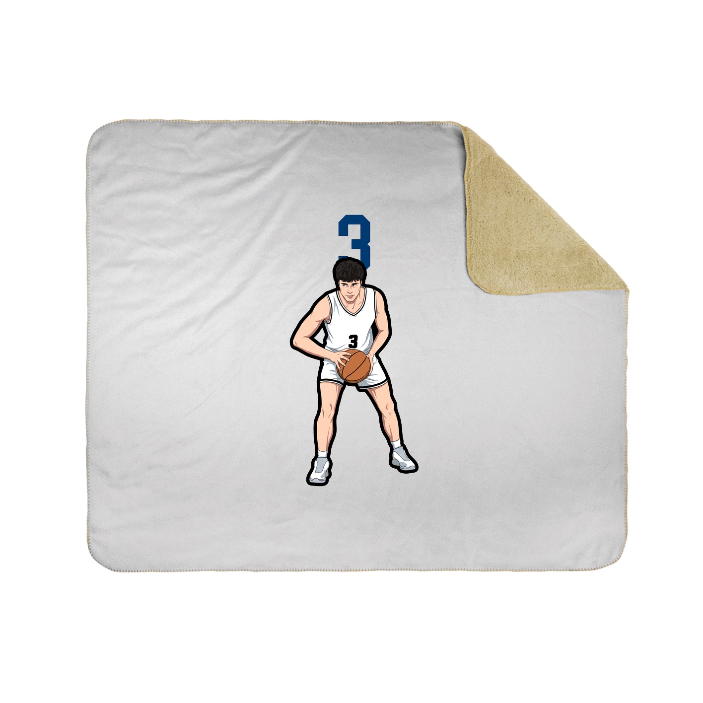 Throw Blanket — Number Top in White