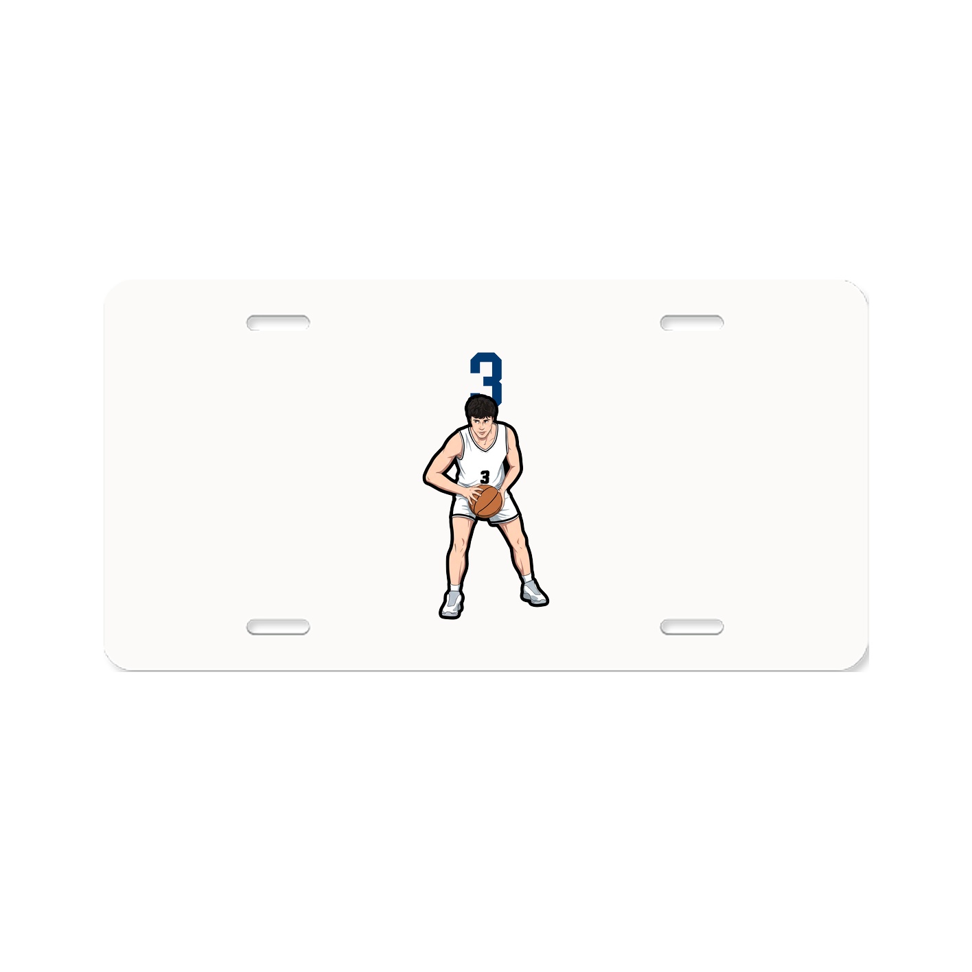 License Plate — Number Top in Classic