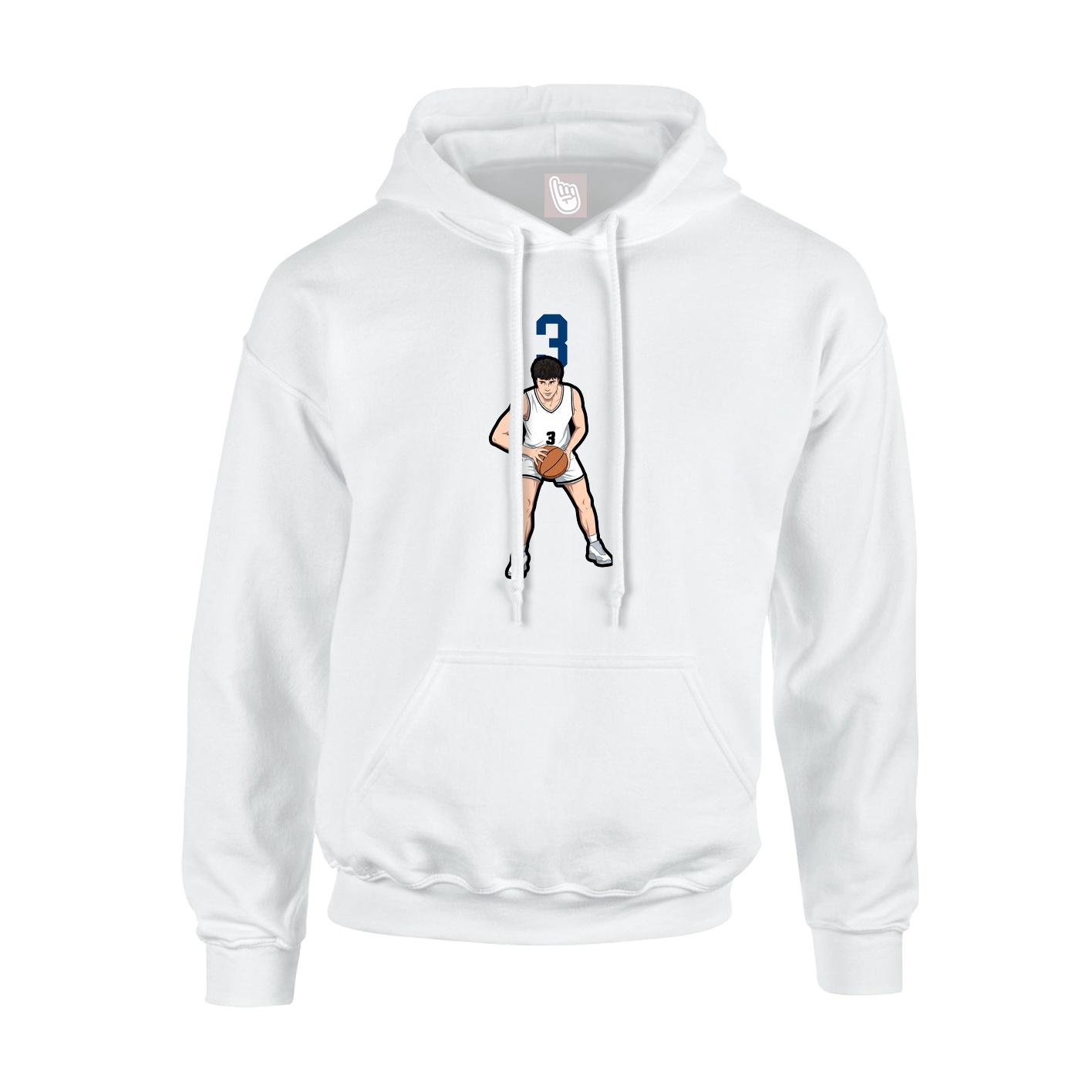 Hoodie — Number Top in White