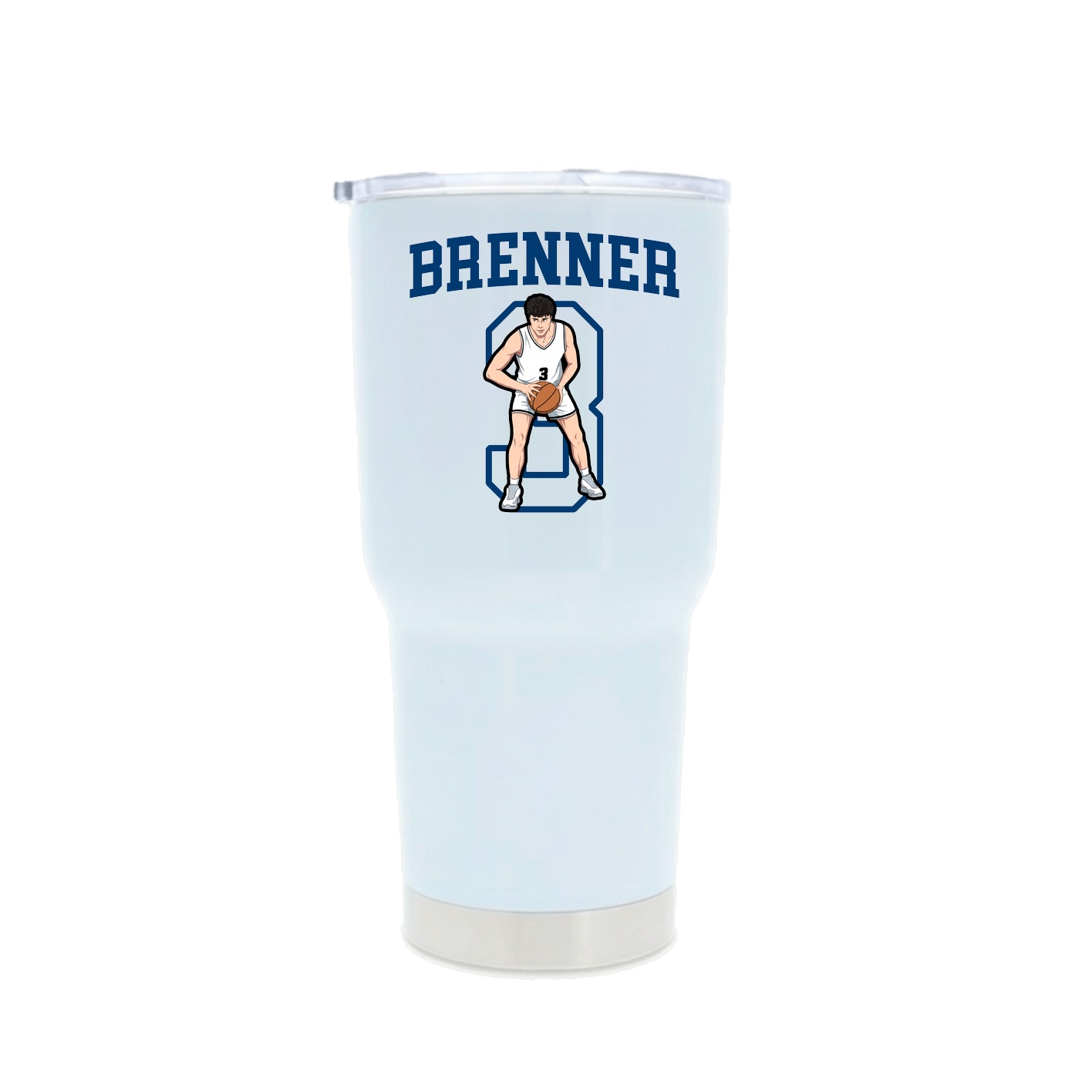 30oz Stainless Steel Tumbler — Shirsey in White