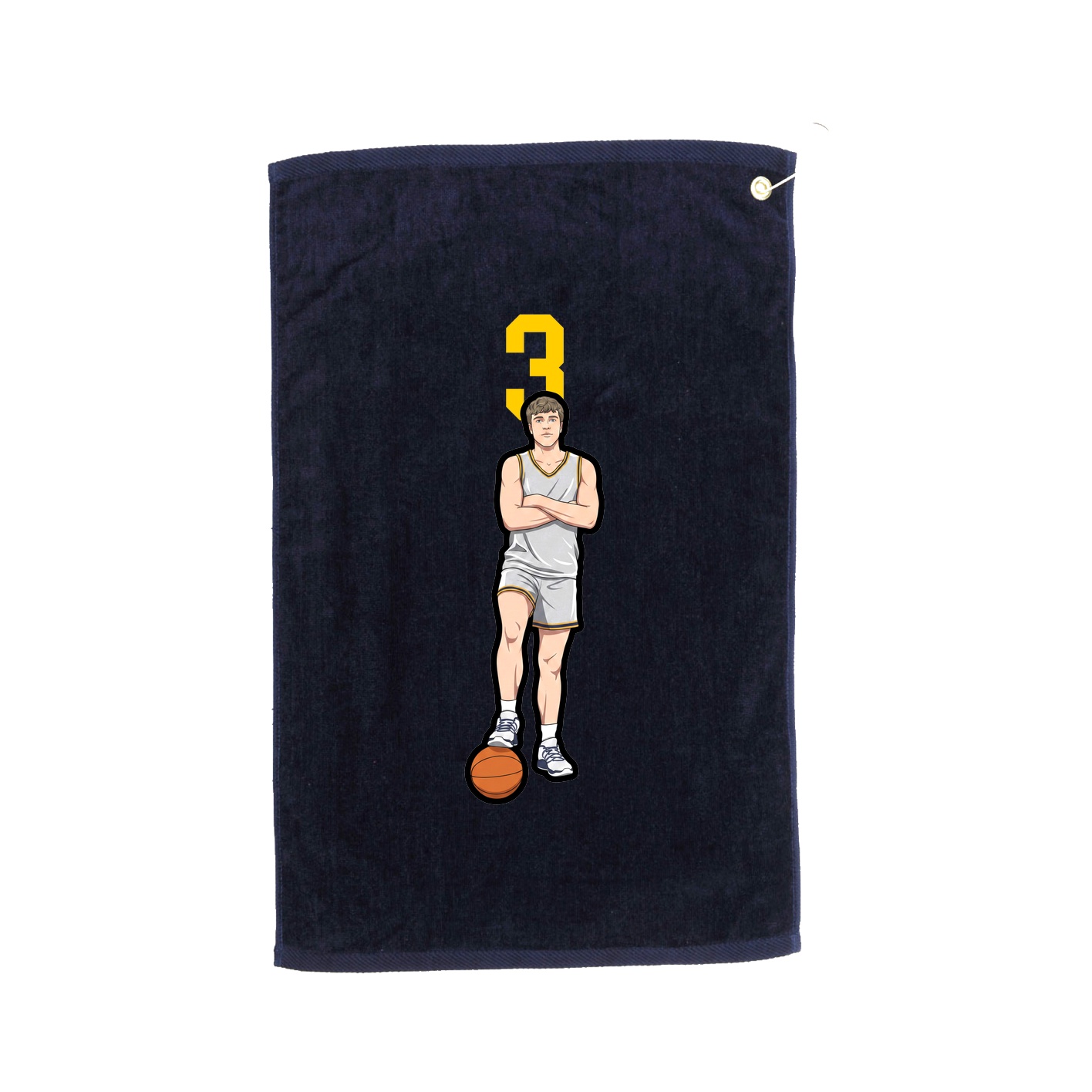 Golf Towel — Number Top in Navy