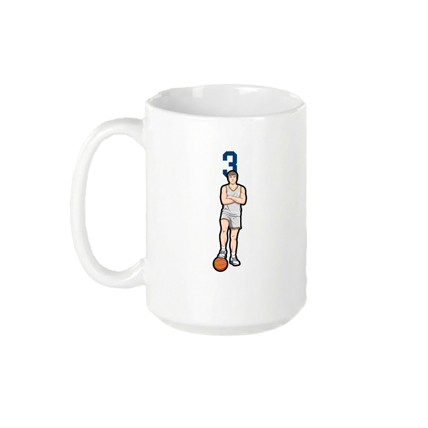 15oz Coffee Mug — Number Top in White