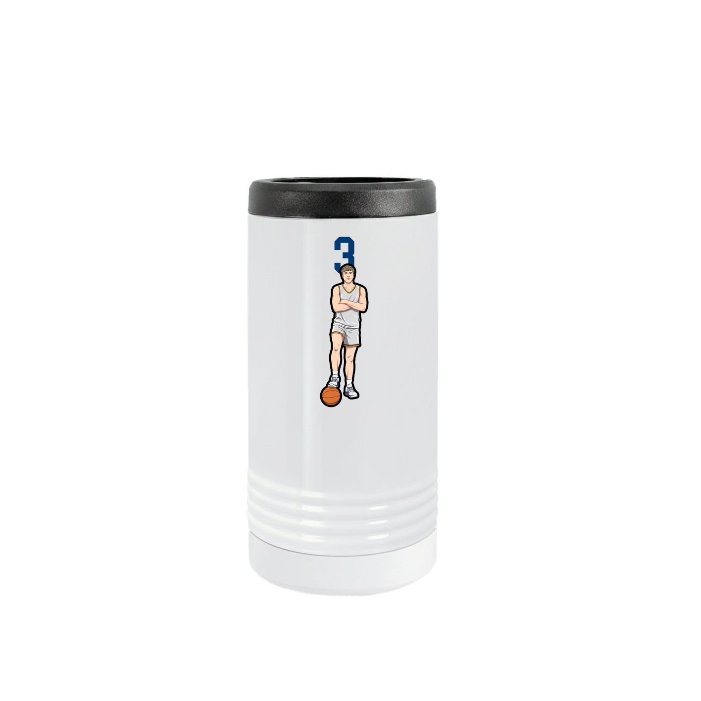 Slim Beverage Holder — Number Top in White