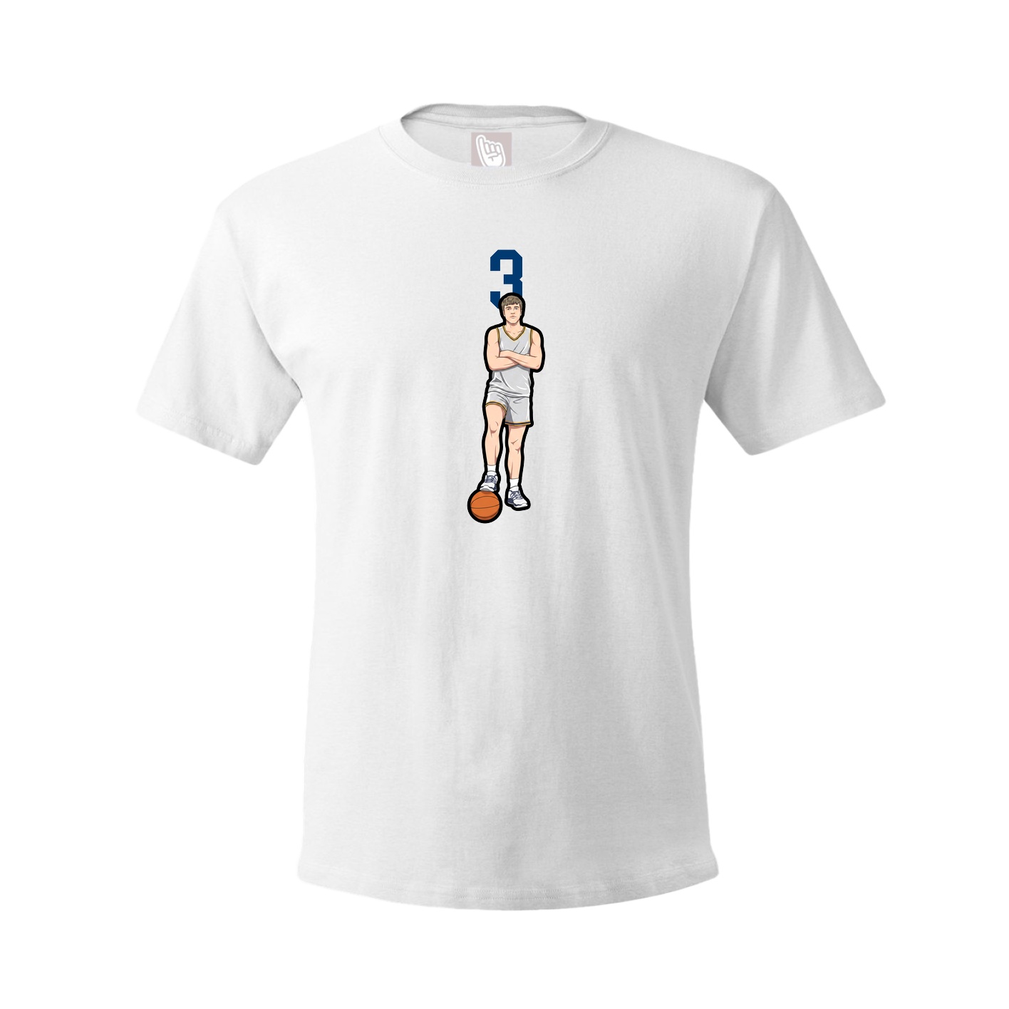 Youth Tee — Number Top in White