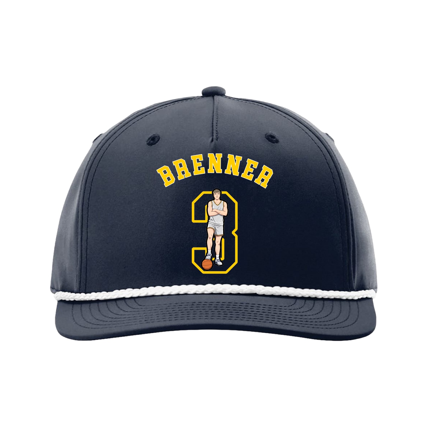 Five-Panel Classic Rope Cap — Shirsey Arch in Navy