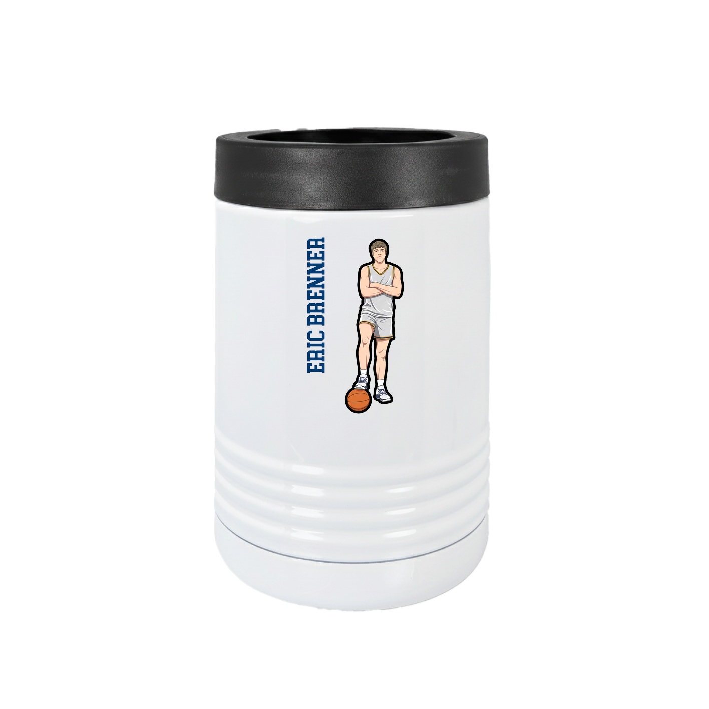 Beverage Holder — Name Vertical in White