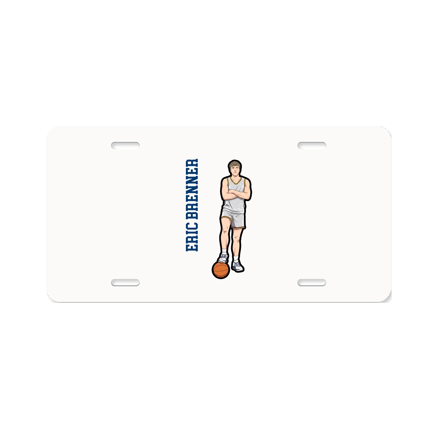 License Plate — Name Vertical in Classic