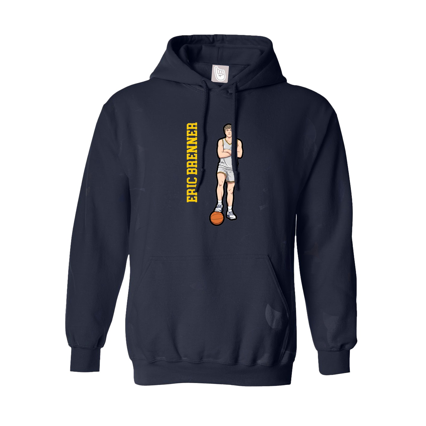 Youth Hoodie — Name Vertical in Navy