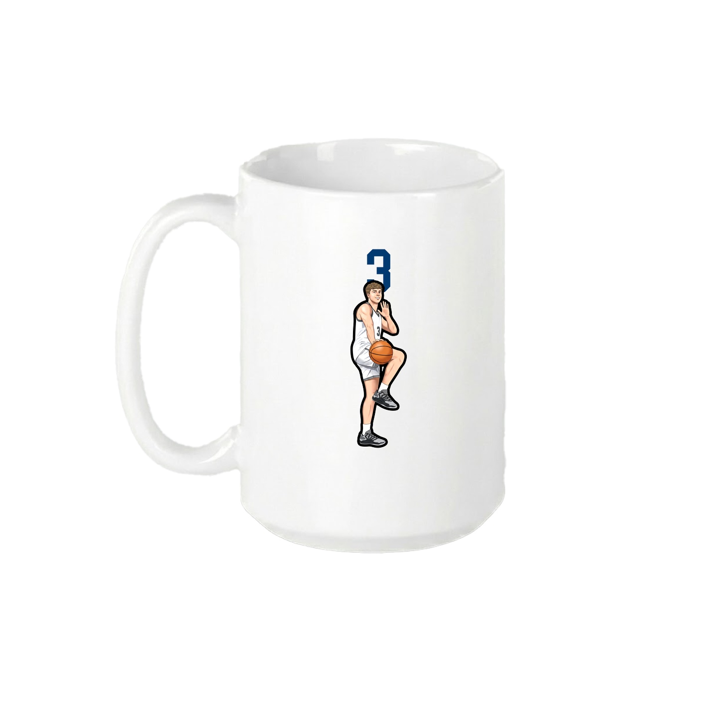 15oz Coffee Mug — Number Top in White