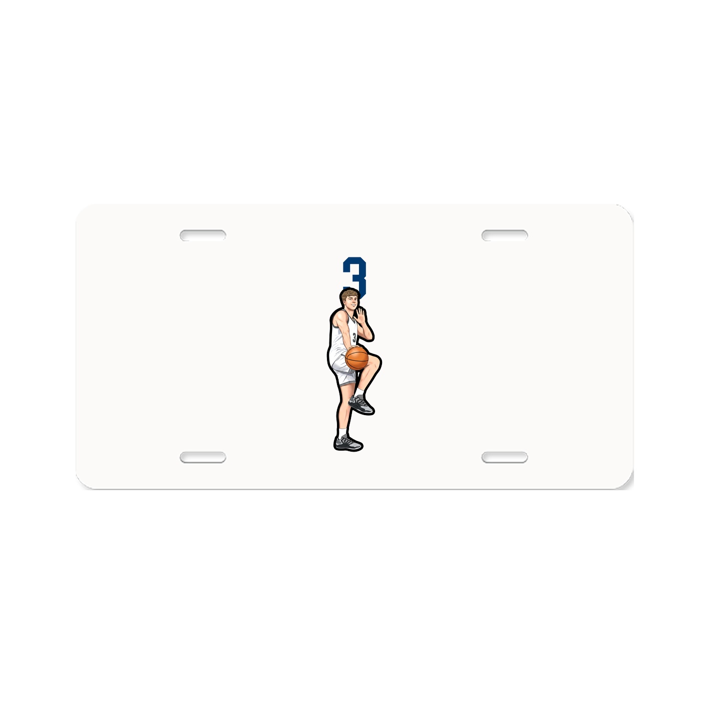 License Plate — Number Top in Classic