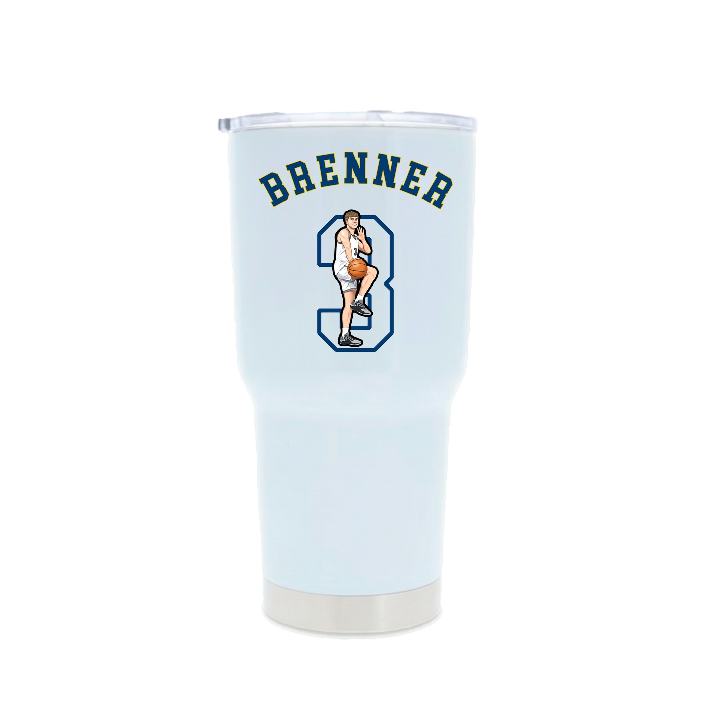 30oz Stainless Steel Tumbler — Shirsey Arch in White