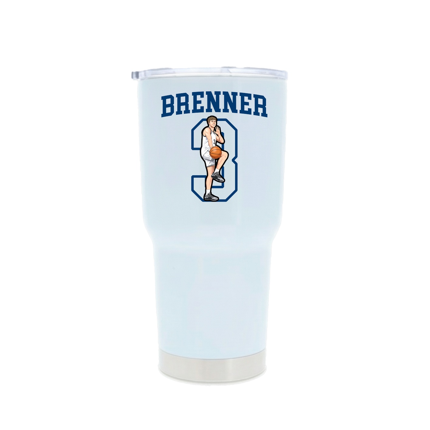 30oz Stainless Steel Tumbler — Shirsey in White