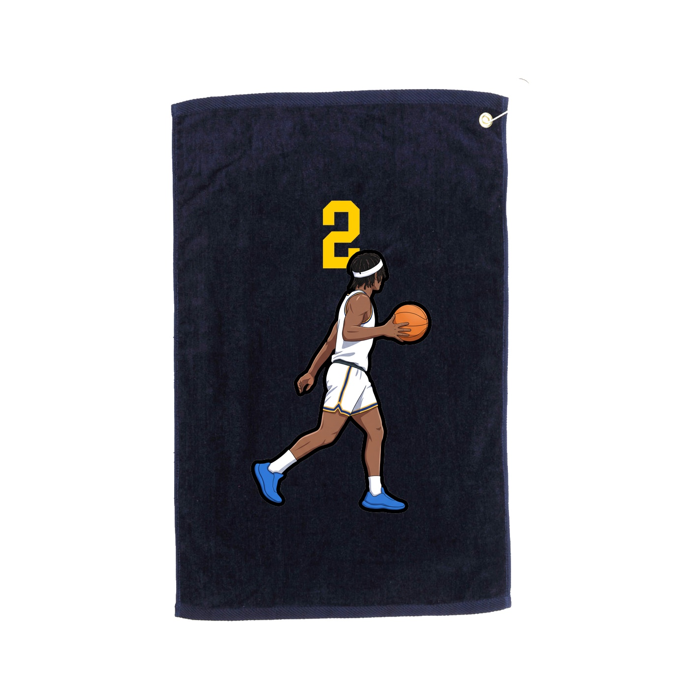 Golf Towel — Number Top in Navy