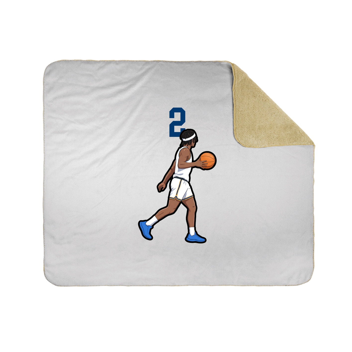 Throw Blanket — Number Top in White
