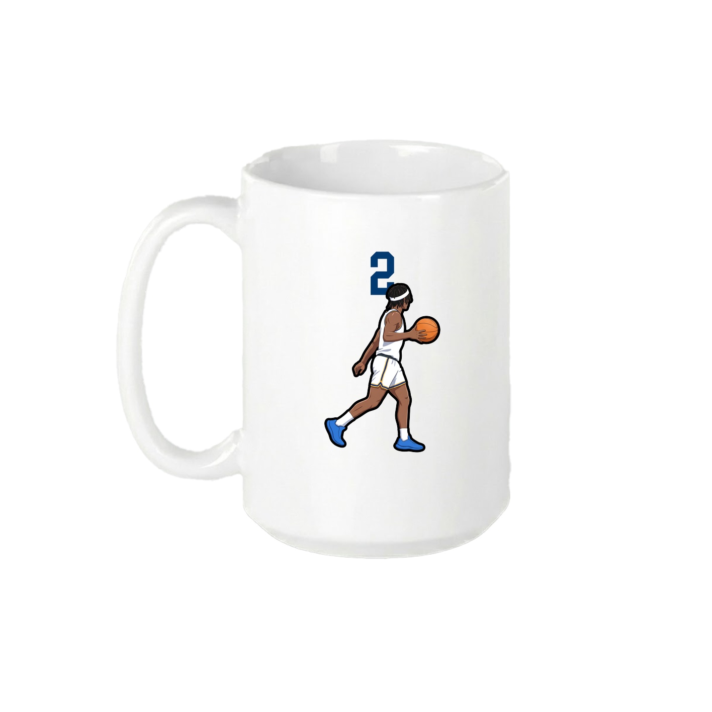 15oz Coffee Mug — Number Top in White