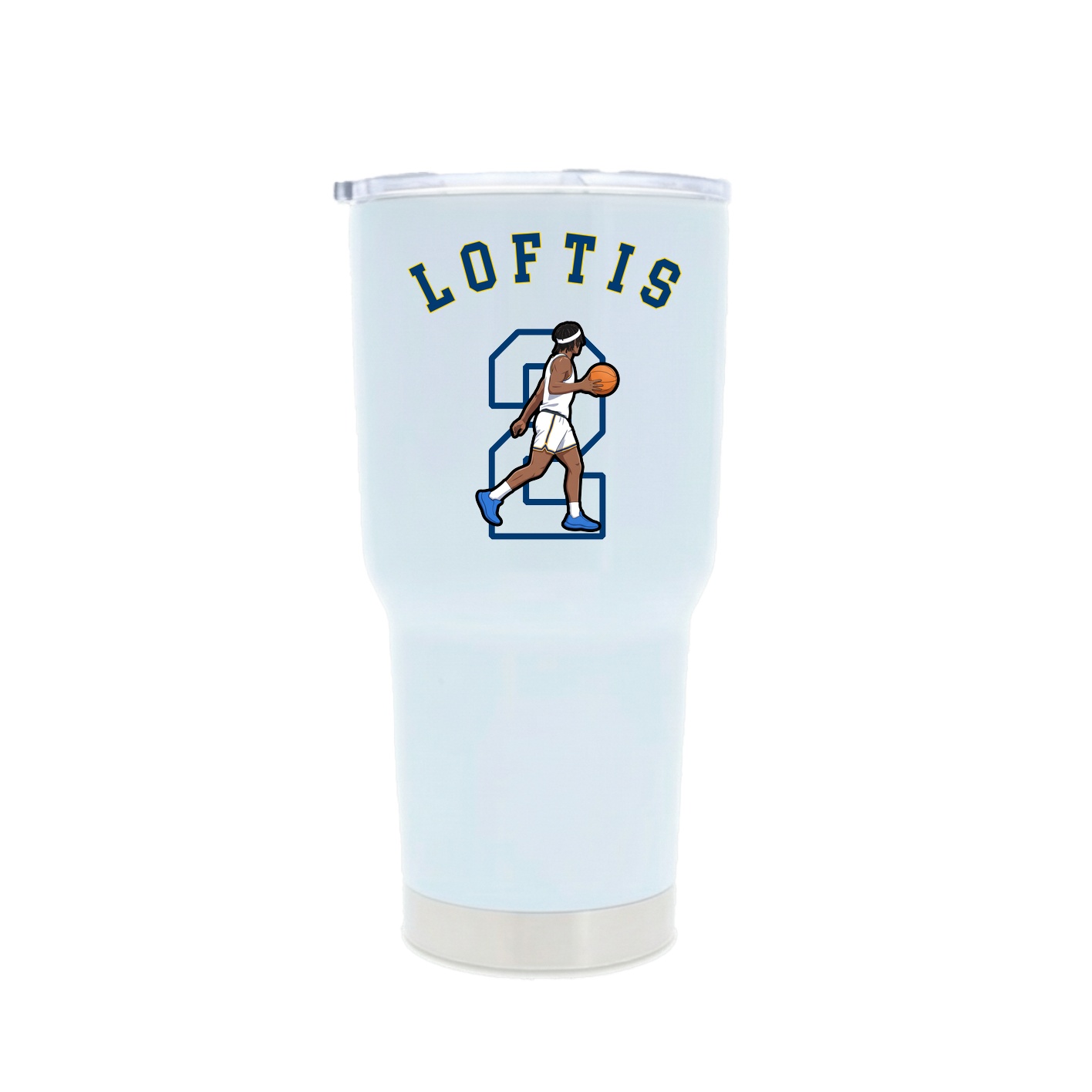 30oz Stainless Steel Tumbler — Shirsey Arch in White
