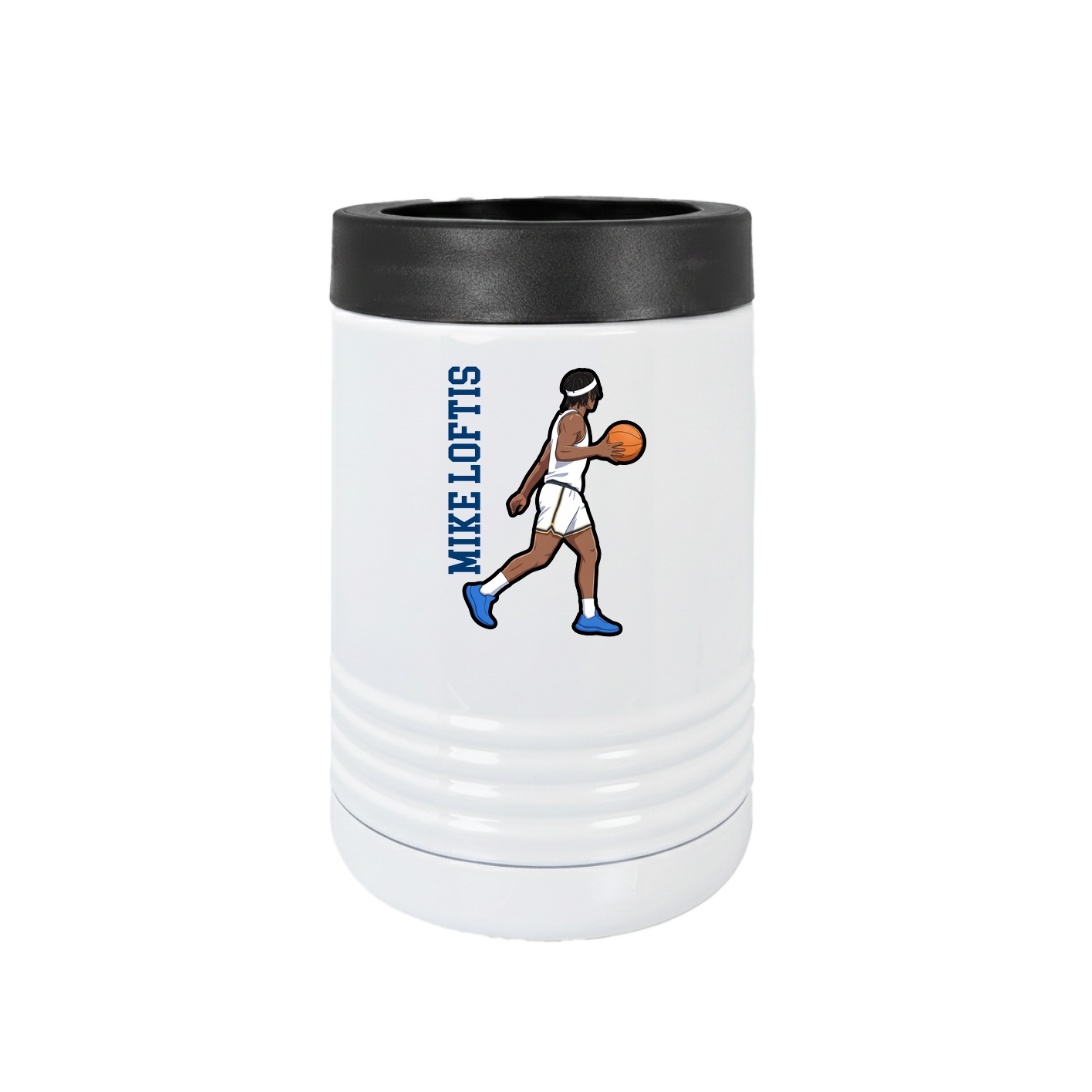 Beverage Holder — Name Vertical in White