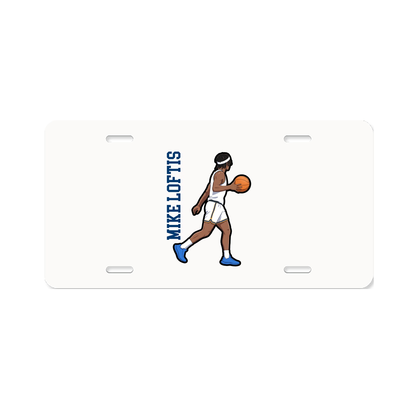 License Plate — Name Vertical in Classic