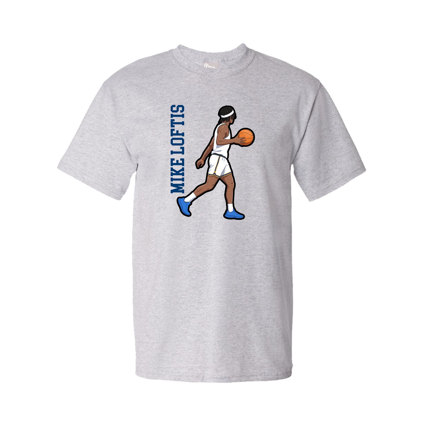 Youth Tee — Name Vertical in Grey