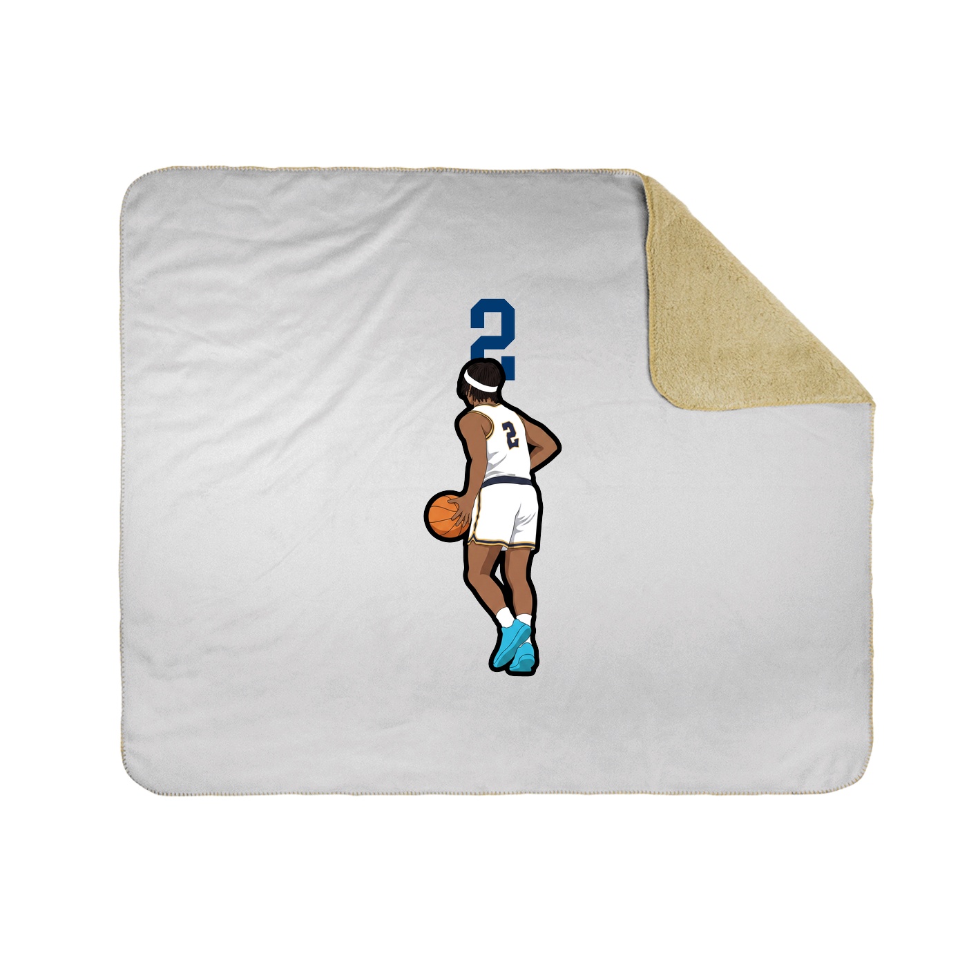 Throw Blanket — Number Top in White