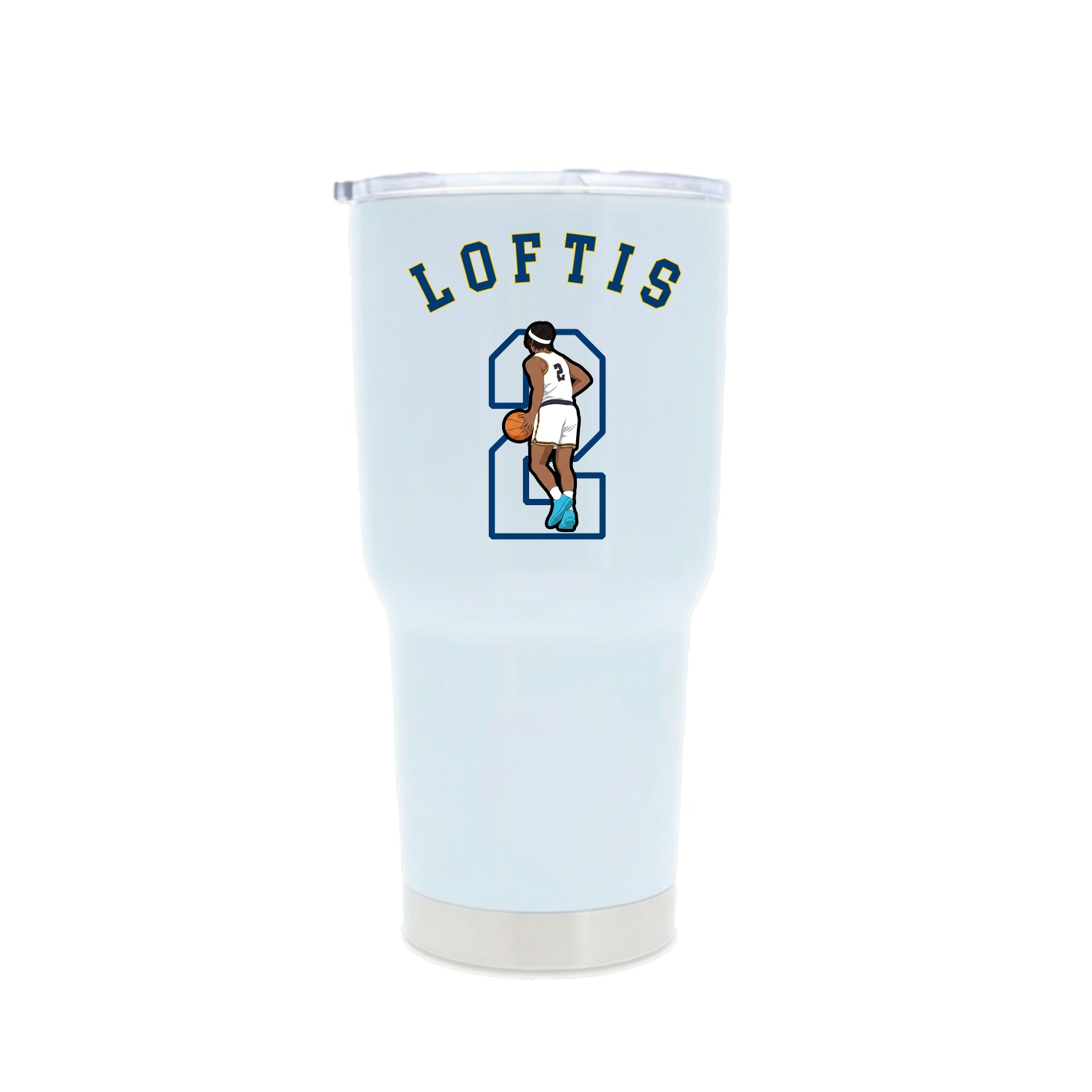 30oz Stainless Steel Tumbler — Shirsey Arch in White
