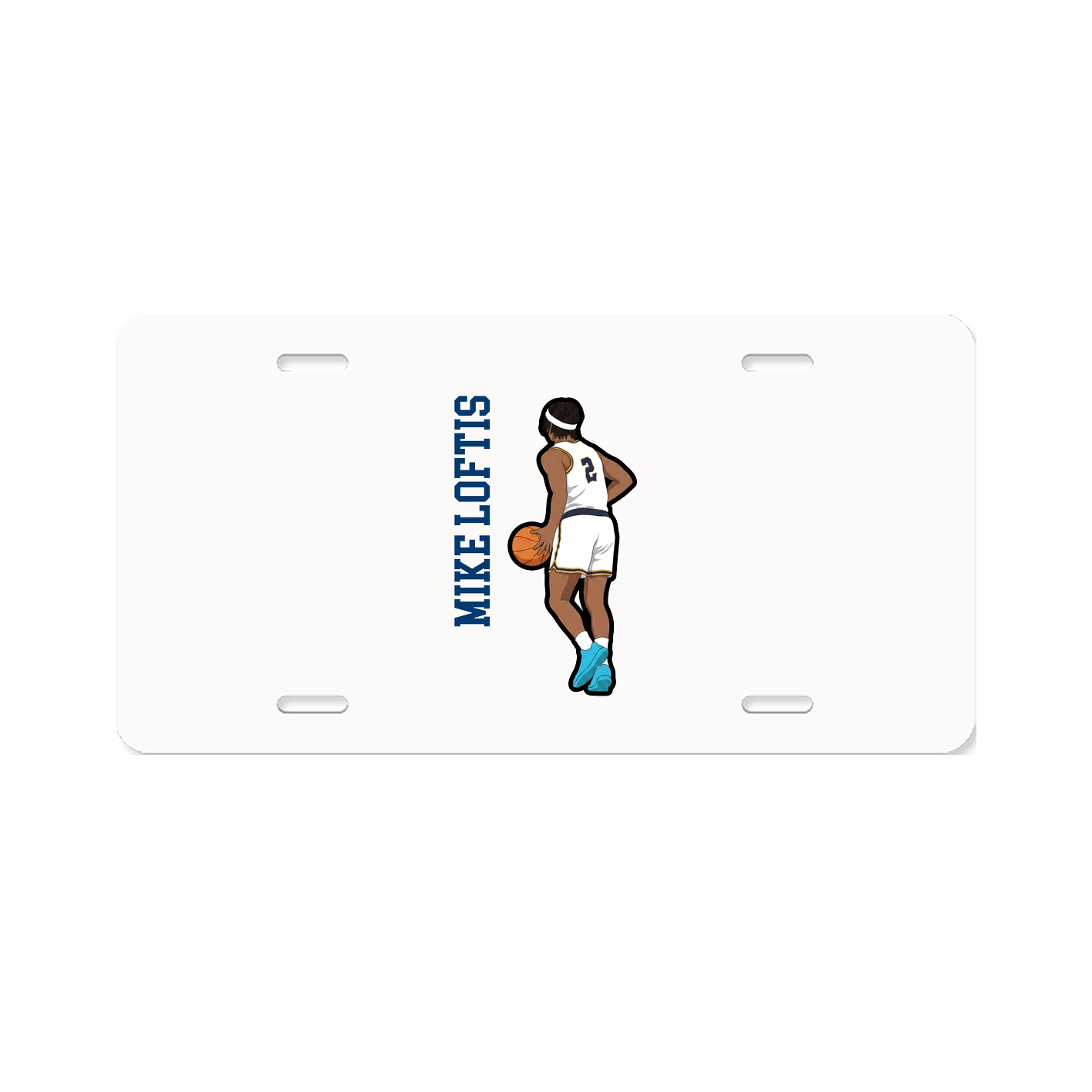 License Plate — Name Vertical in Classic