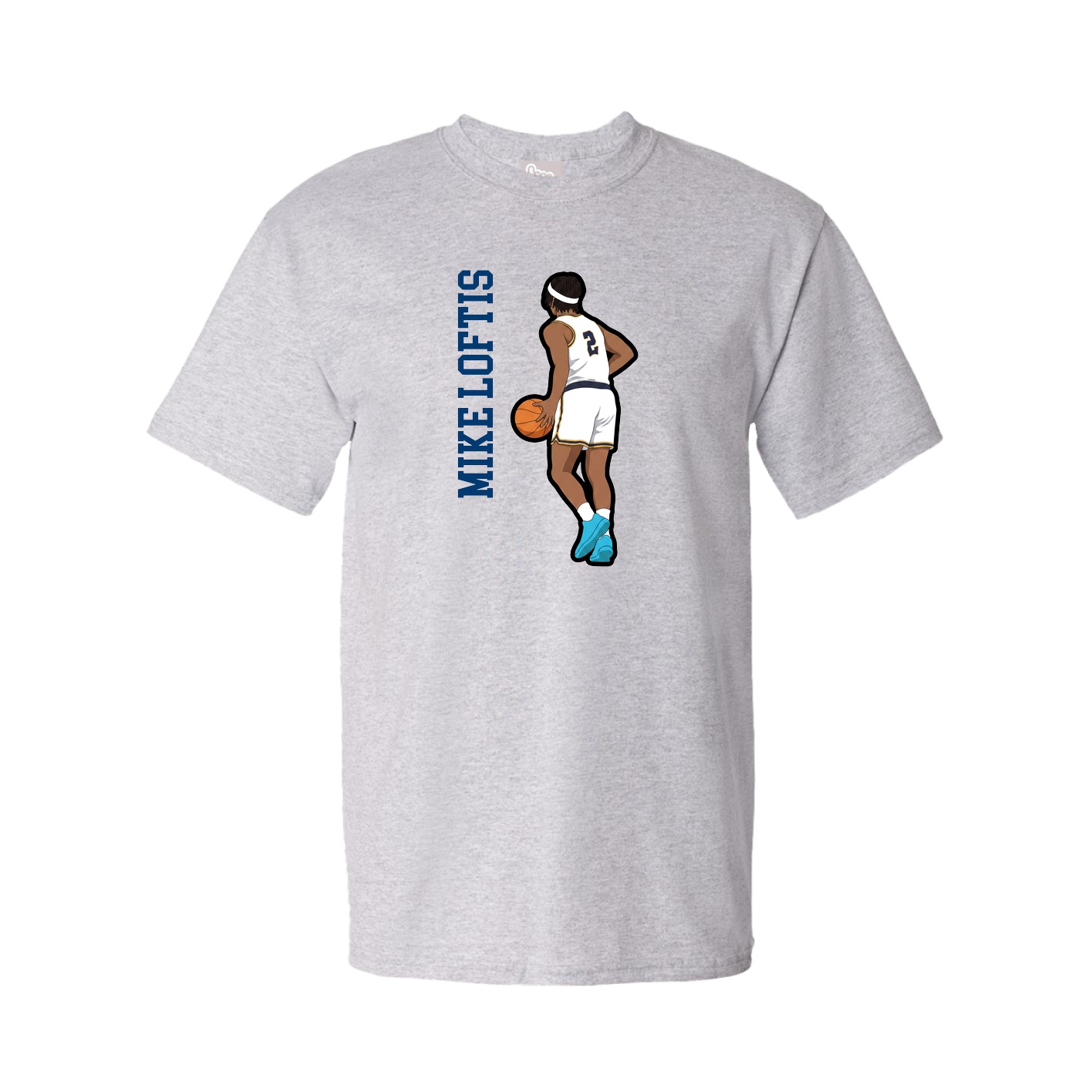 Youth Tee — Name Vertical in Grey