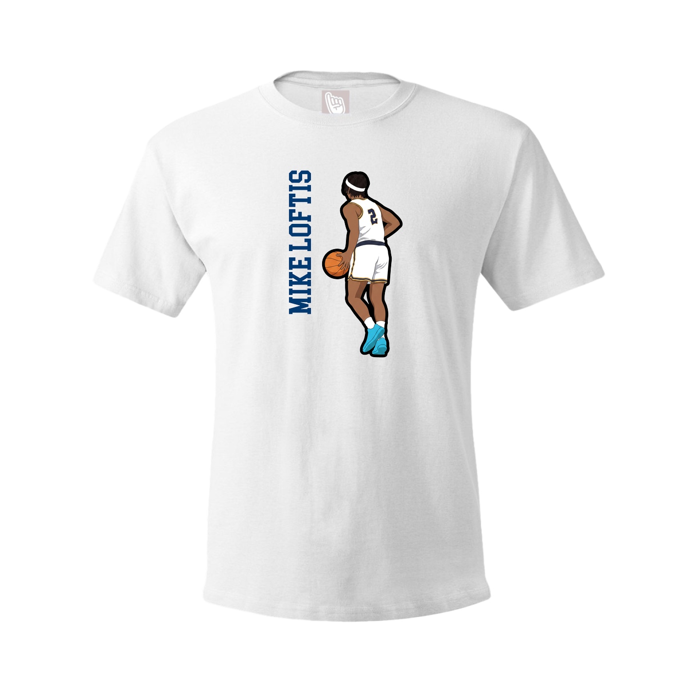 Youth Tee — Name Vertical in White