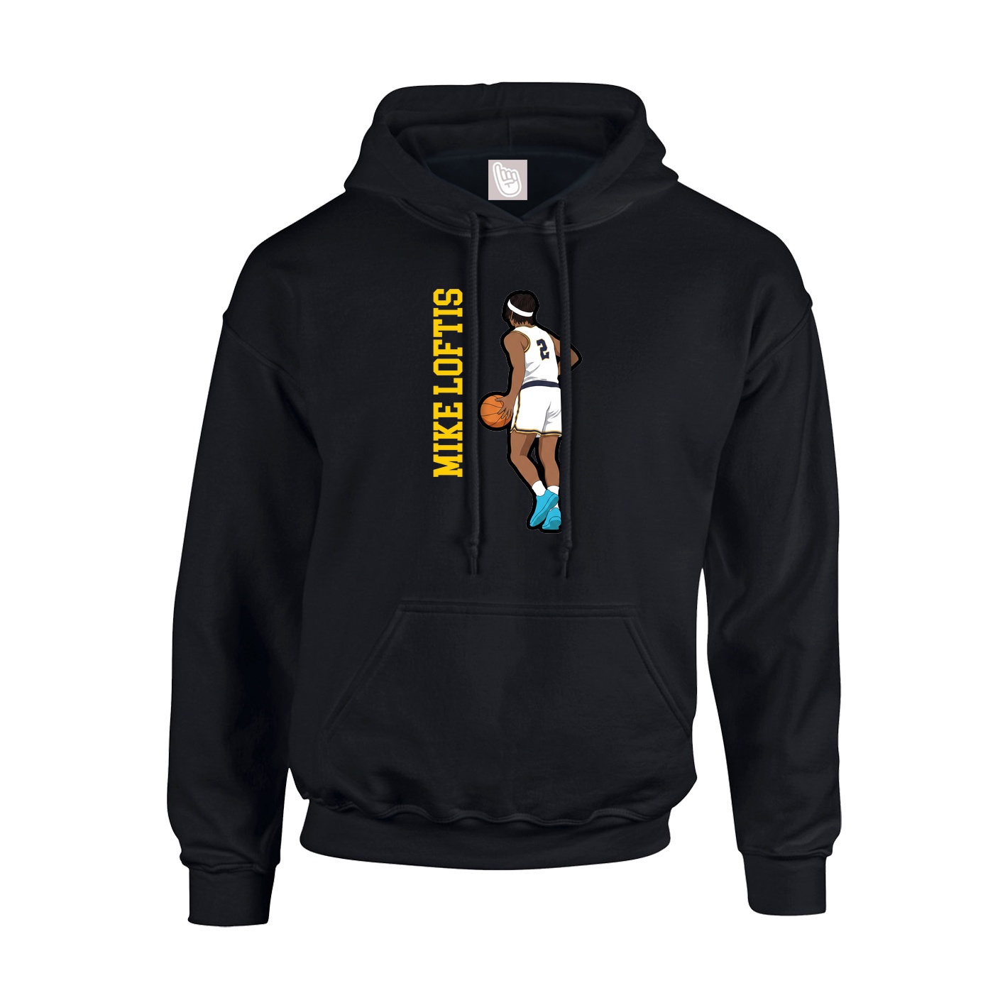 Youth Hoodie — Name Vertical in Black