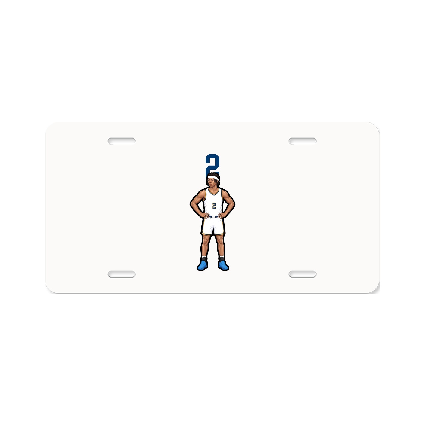 License Plate — Number Top in Classic