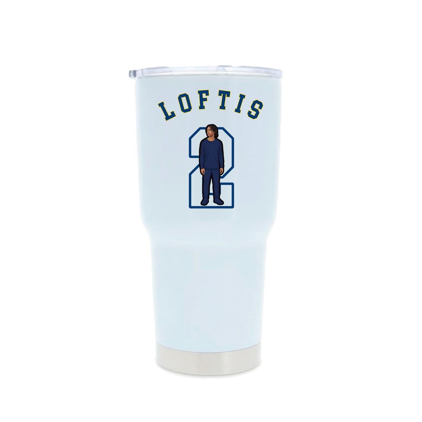 30oz Stainless Steel Tumbler — Shirsey Arch in White