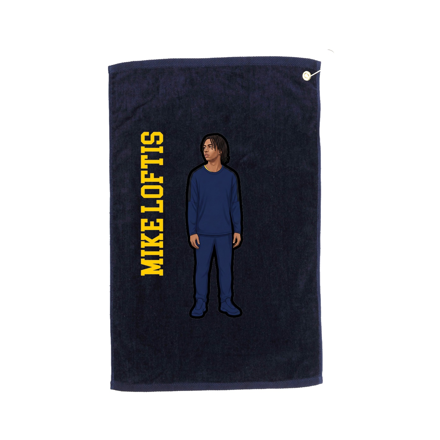 Golf Towel — Name Vertical in Navy