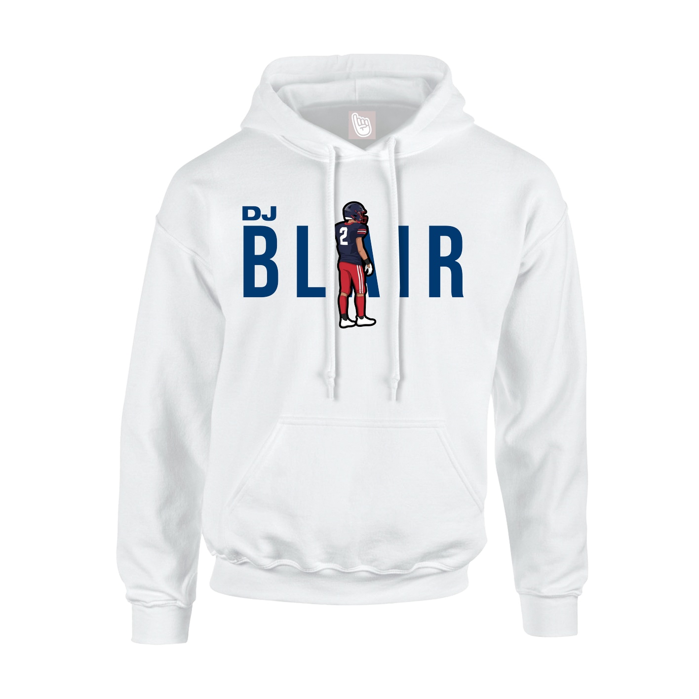 Youth Hoodie — Player Name in White