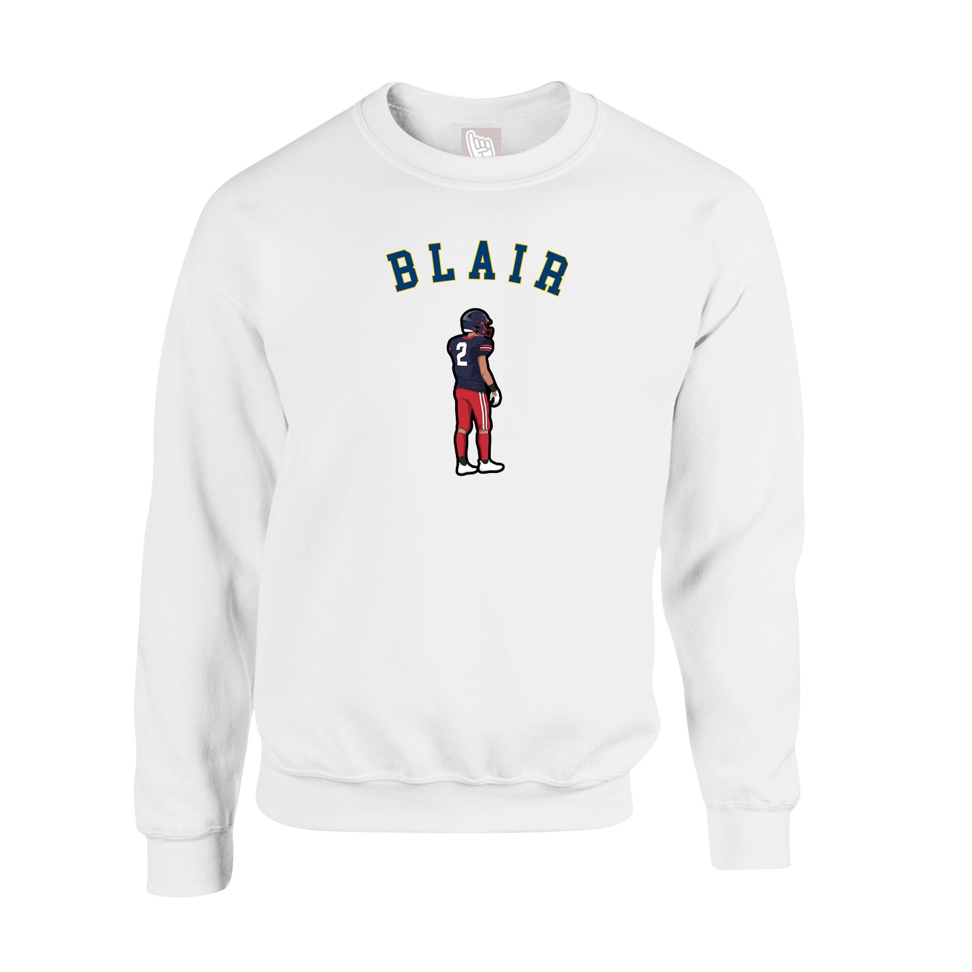 Fleece Crew — Shirsey Arch in White