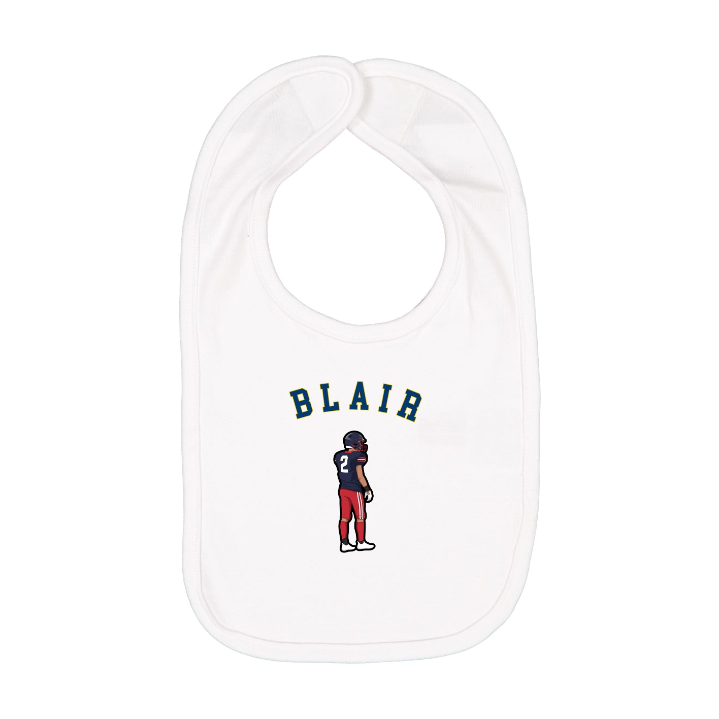 Infant Bib — Shirsey Arch in White
