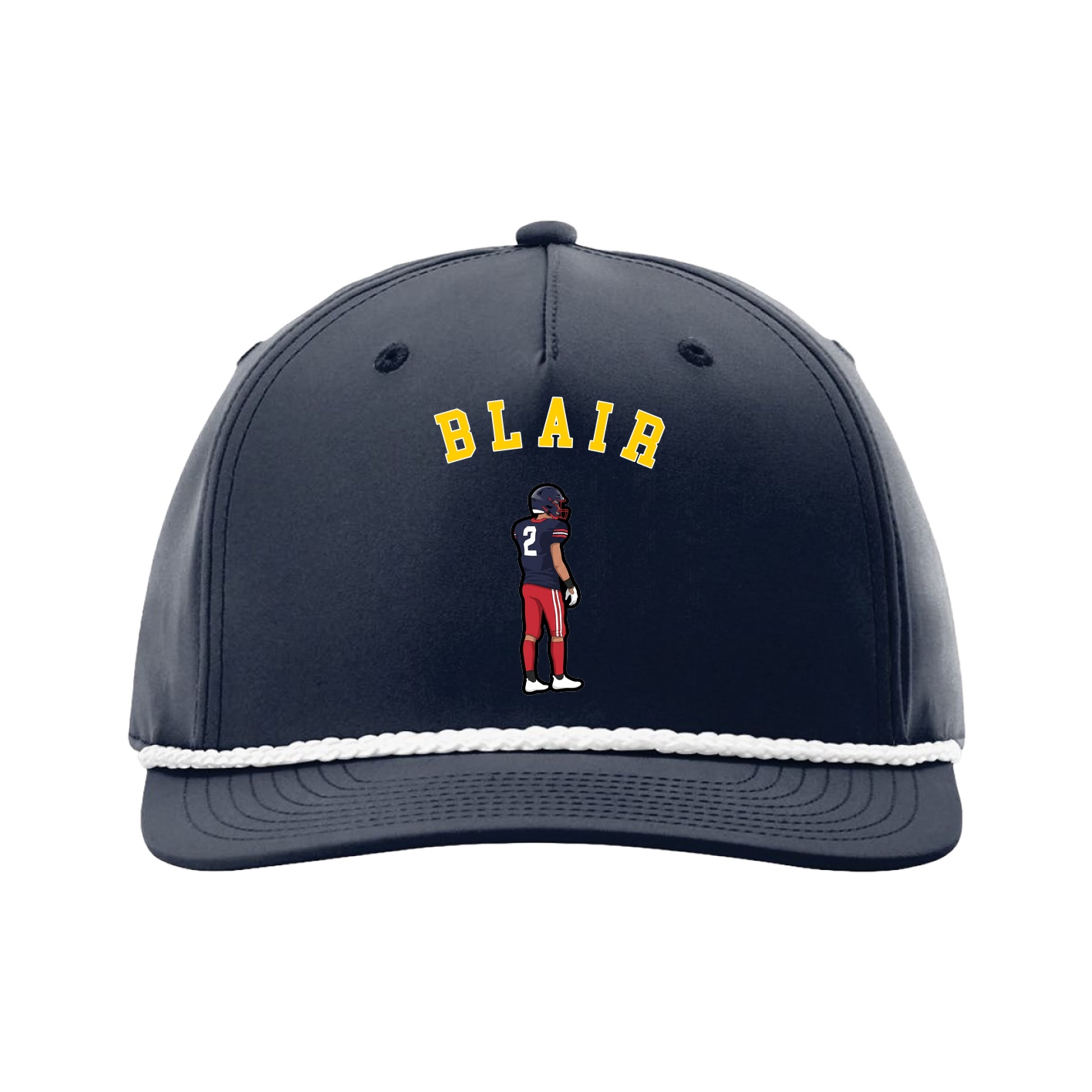 Five-Panel Classic Rope Cap — Shirsey Arch in Navy