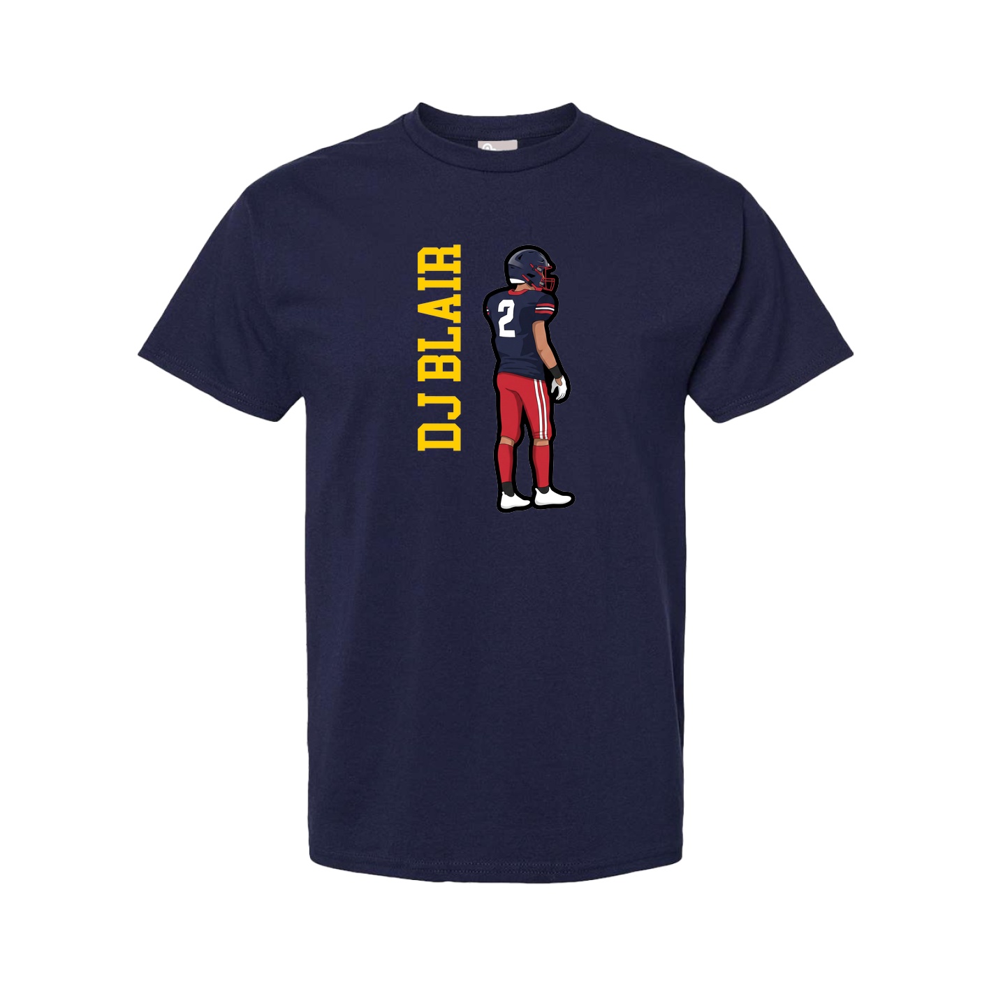 Youth Tee — Name Vertical in Navy
