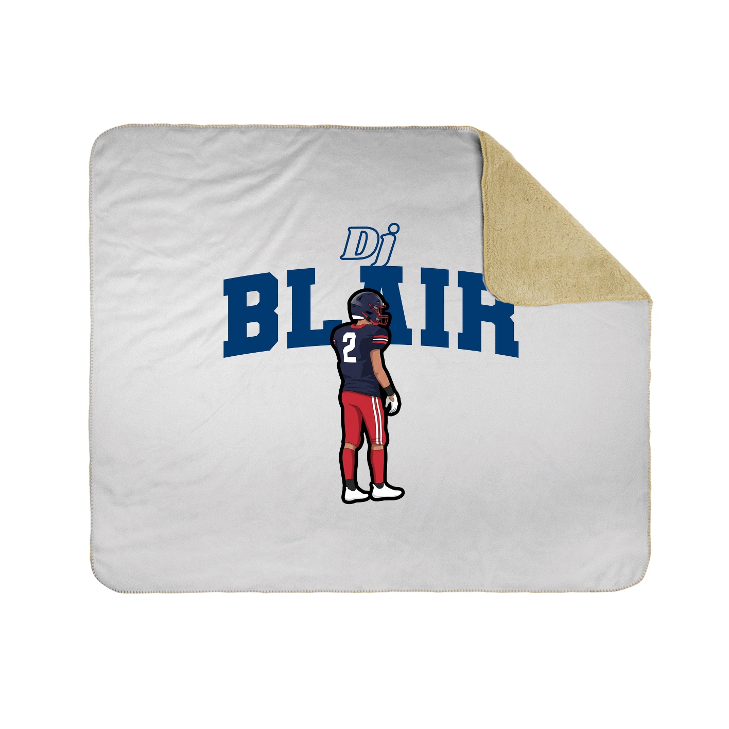 Throw Blanket — Name Arch in White