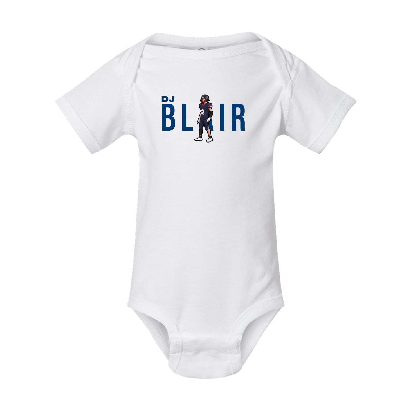 Baby Onesie — Player Name in White