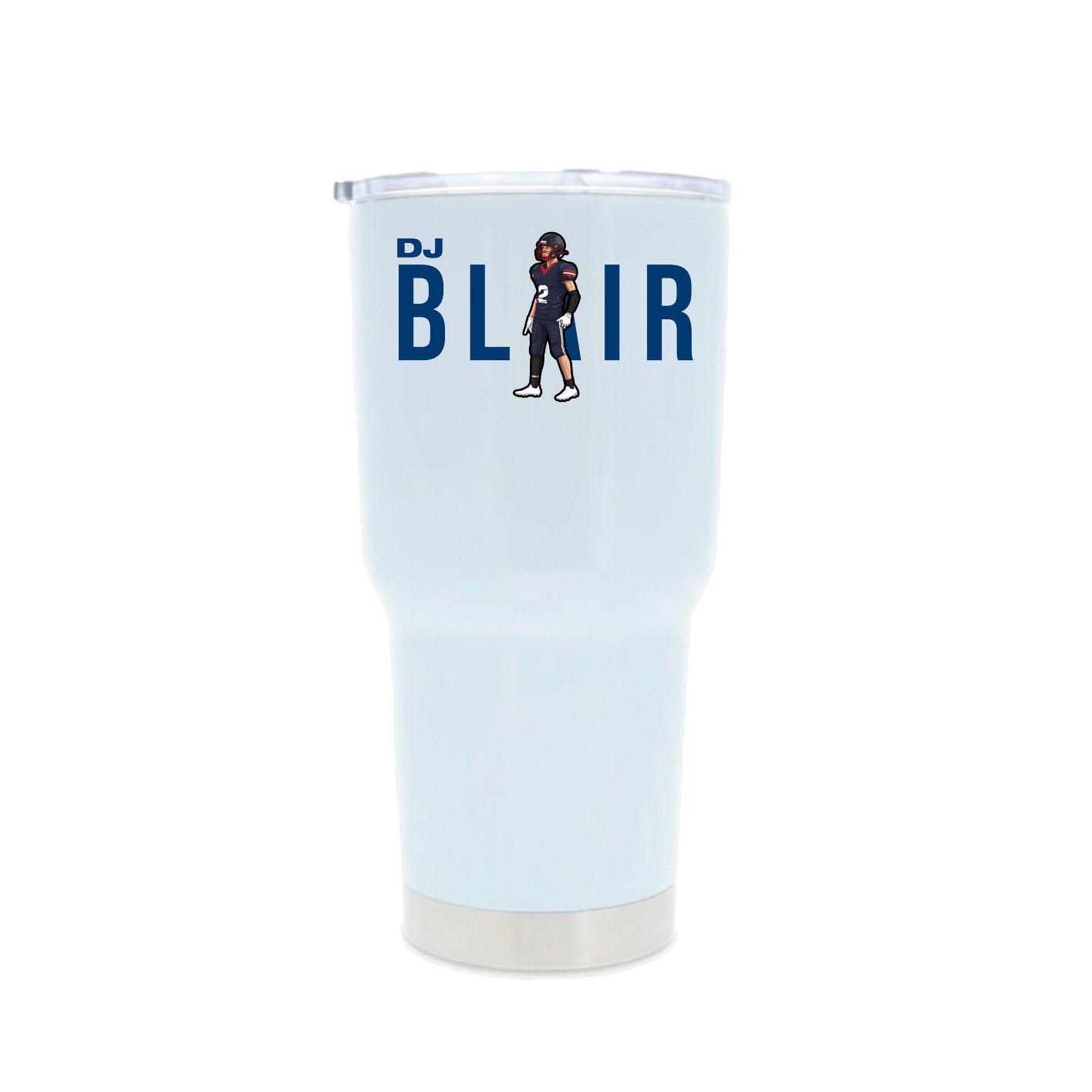 30oz Stainless Steel Tumbler — Player Name in White