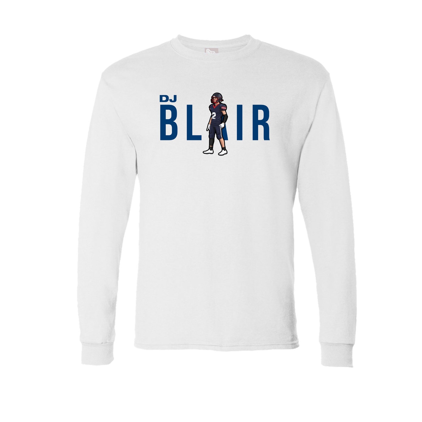 Long Sleeve Tee — Player Name in White