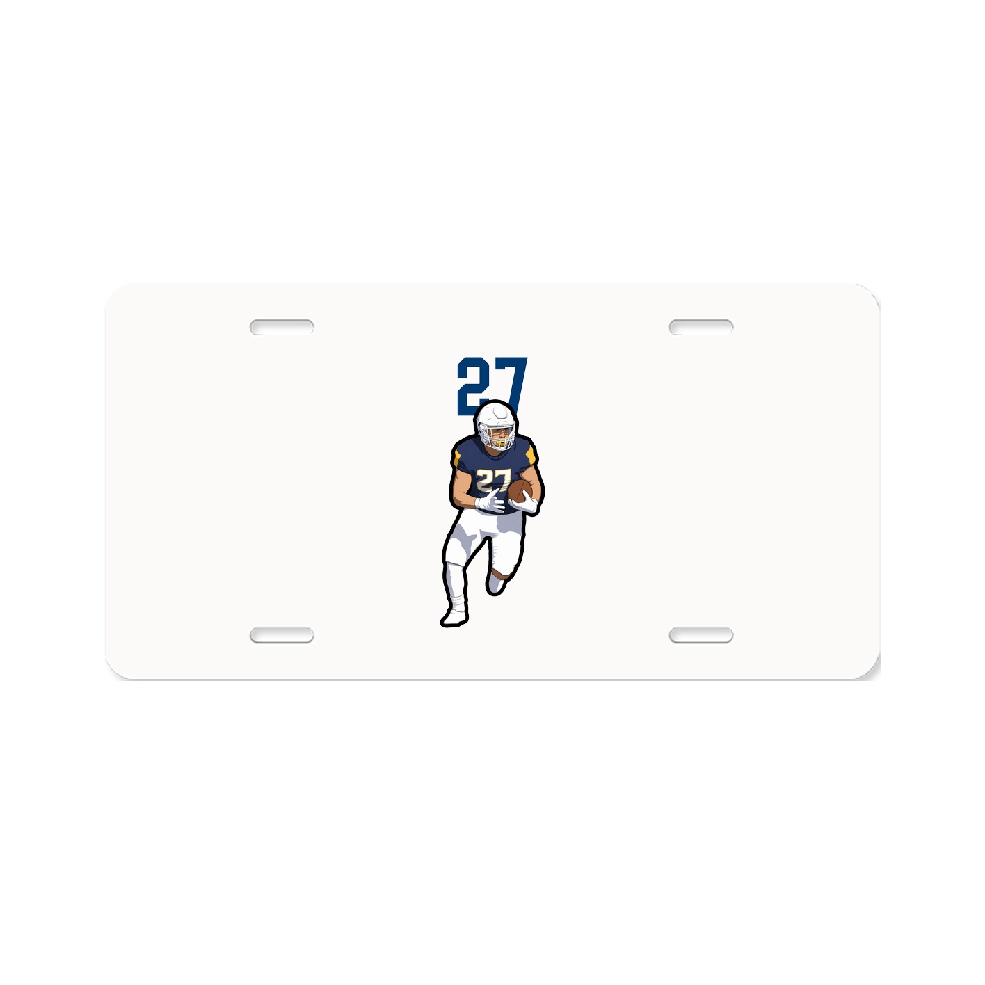 License Plate — Number Top in Classic