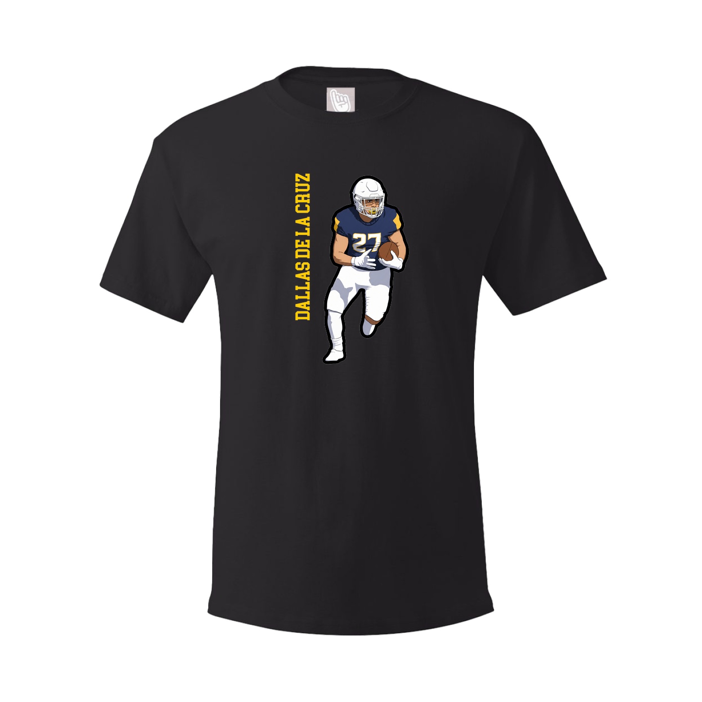 Youth Tee — Name Vertical in Black
