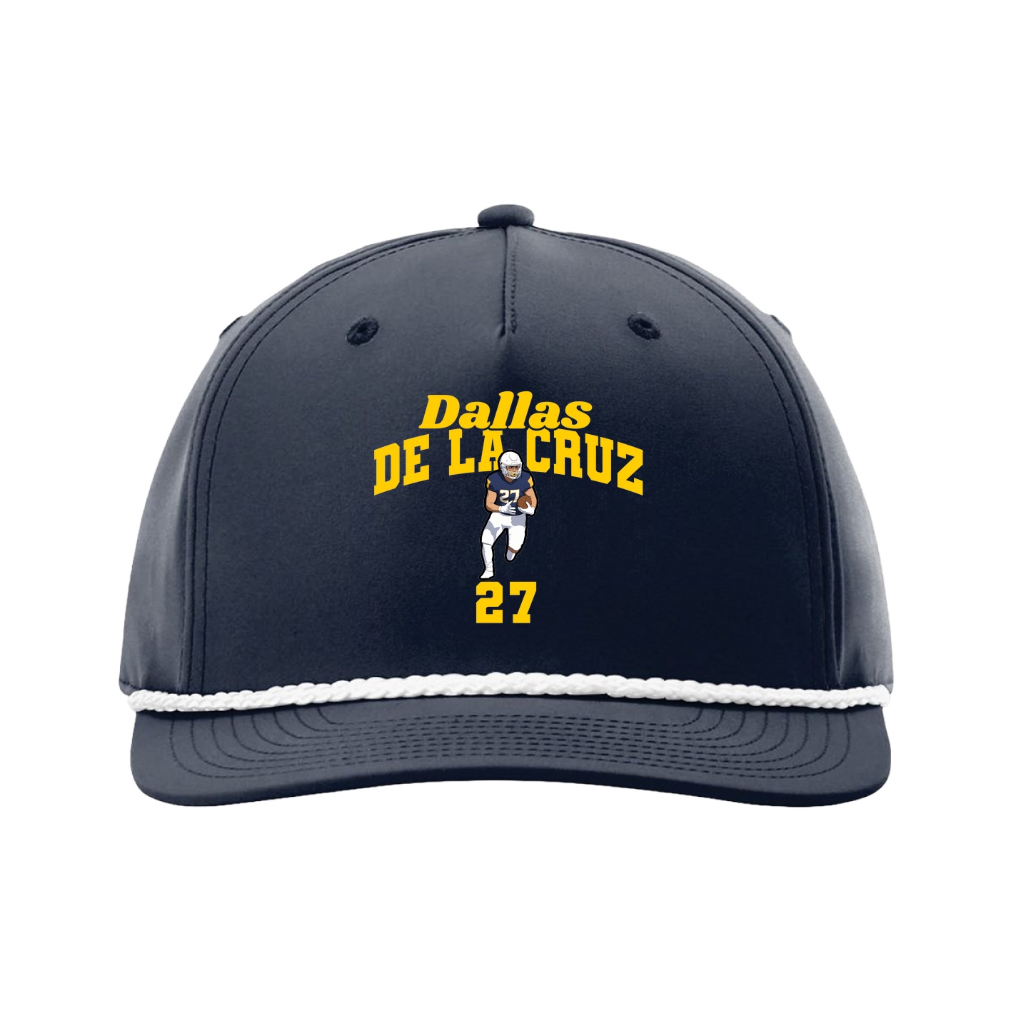 Five-Panel Classic Rope Cap — Signature Arch in Navy