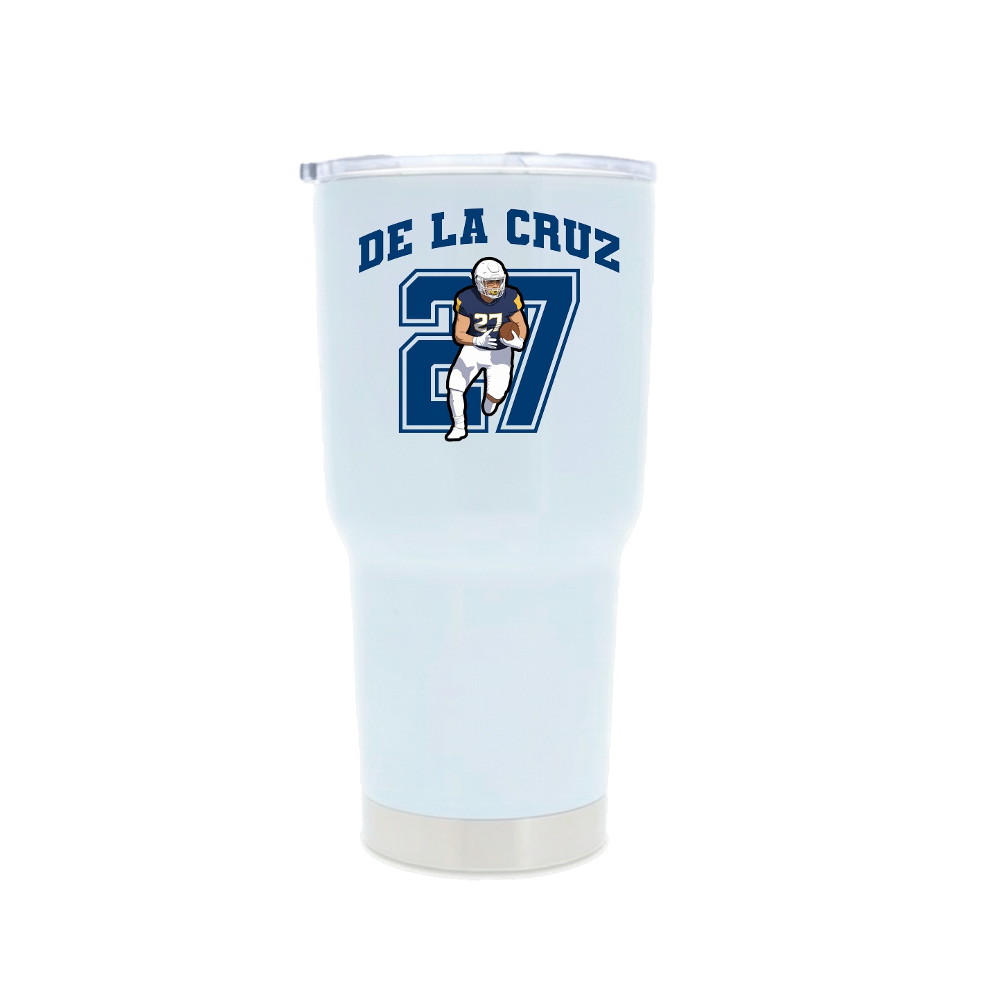 30oz Stainless Steel Tumbler — Number in White