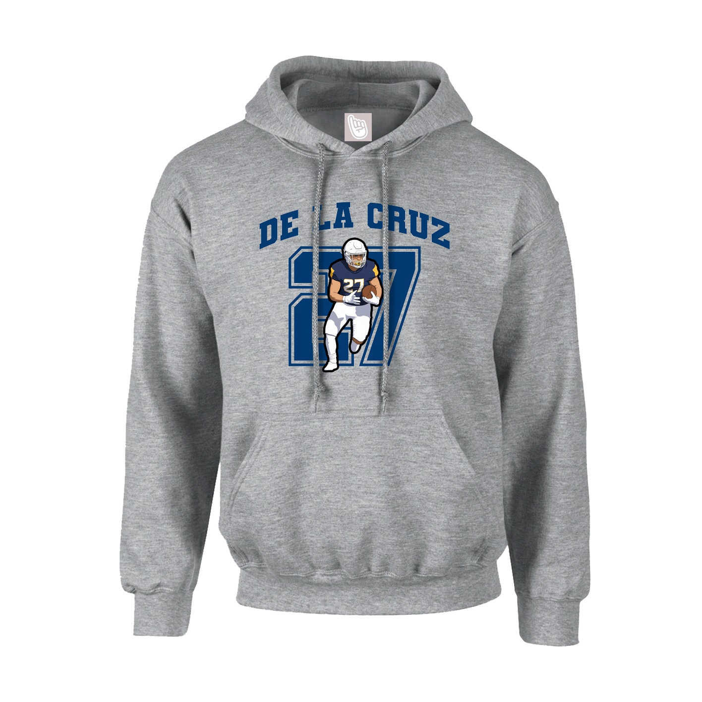 Hoodie — Number in Grey