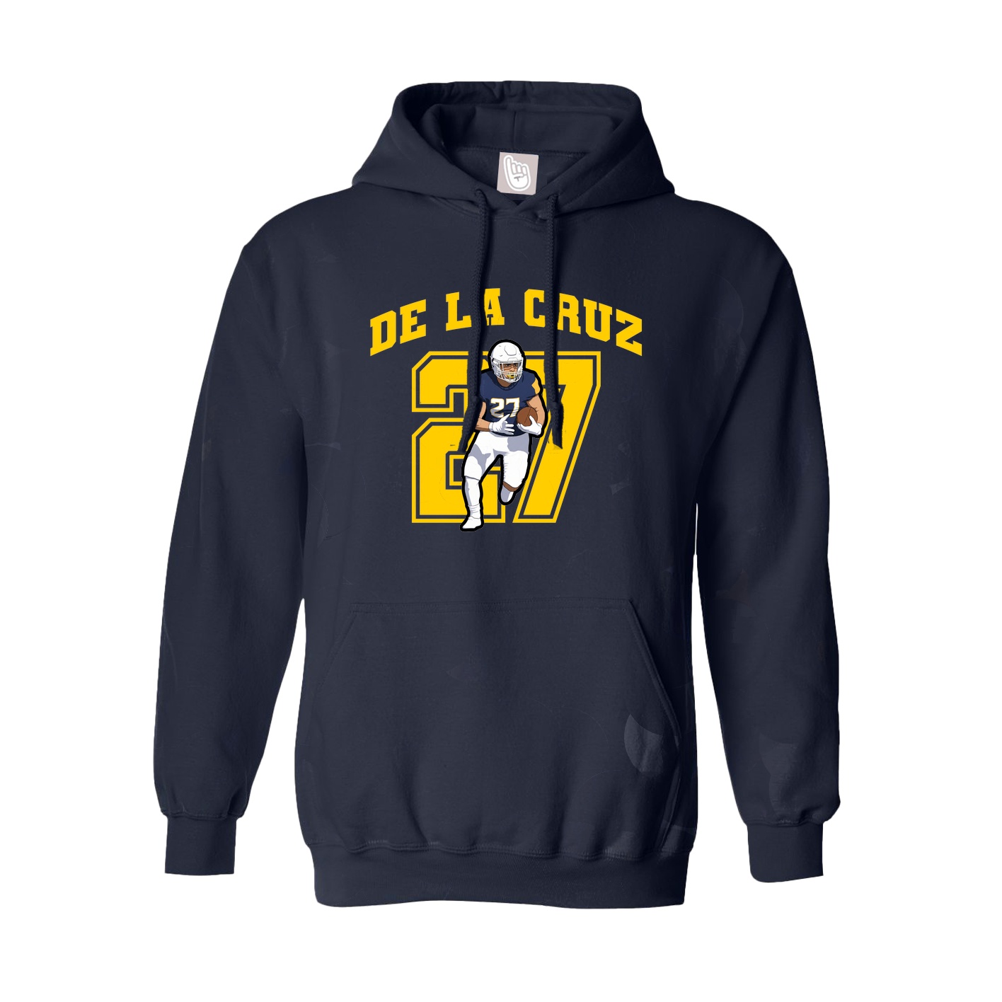 Youth Hoodie — Number in Navy