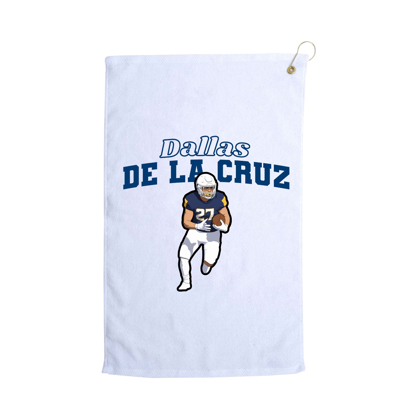 Golf Towel — Name Arch in White
