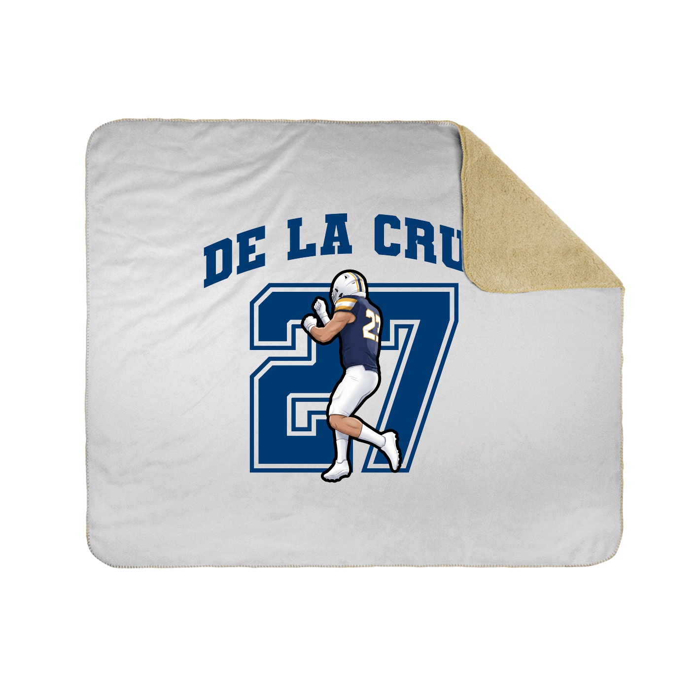 Throw Blanket — Number in White